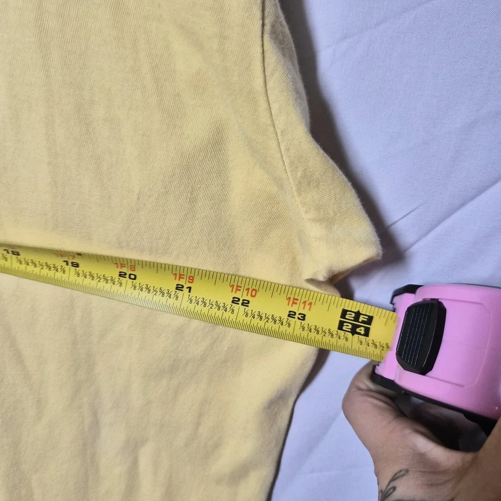 Ralph‎ Lauren T Shirt Yellow Size XL Blue Pony Logo Casual